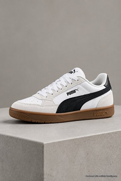 Puma PR-6210 حذاء رياضي كاجوال للرجال باللون الأبيض والأسود، حذاء رياضي مريح ...