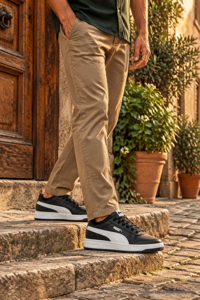 Puma حذاء رياضي CRT-1914 أسود وأبيض للجنسين، حذاء رياضي مريح للاستخدام اليومي...