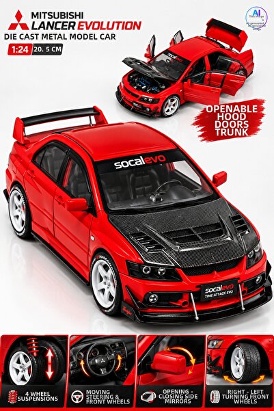 YILDIRIM OYUNCAK Die Cast Mitsubishi Lancer Evolution Metal Model Car 20.5cm ...