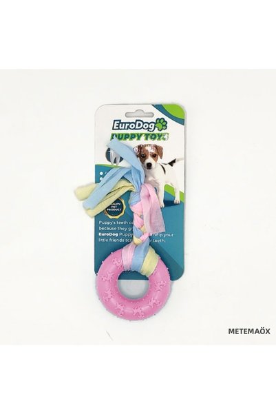 Eurodog Metemix Puppy t Pink Small Ring Tooth (220256) Scratch Toy.