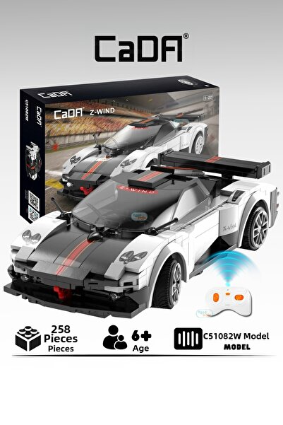 cada Z-Wind Gray Race Car with 258 Blocks 2.4Ghz Remote Control - Bluetooth C...