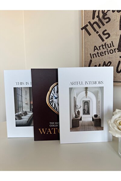 NAHİTA ATELİER مجموعة صناديق كتب زخرفية مكونة من 3 قطع - This Is Home، ساعات ...