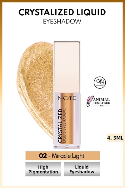 NOTE Crystalized Liquid Eyeshadow Liquid Metallic Eyeshadow - 02 Miracle Light