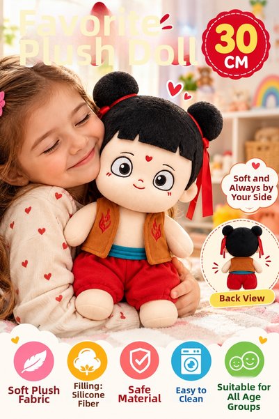 OpenCity 30cm Plush Doll Soft Toy Cute Girl Doll Children's Toy Cuddly Playma...
