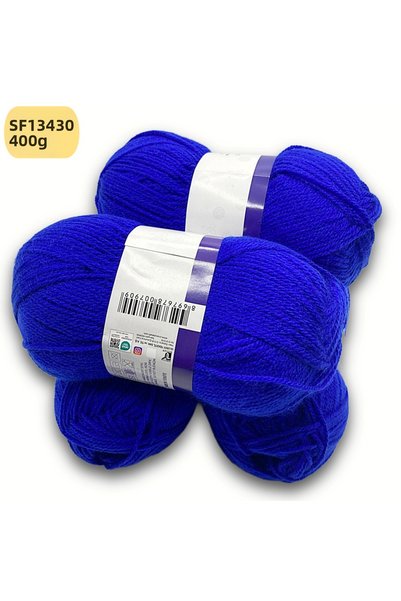 Oxford İplik فائض التصدير 4 عبوات 400 جرام أكريليك ساكس أزرق SF13430