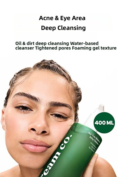 Cream Co. Anti-Acne & Acne & Blackhead Facial Cleansing Gel |   Niacinamide Tea Tree Oil |   400ml