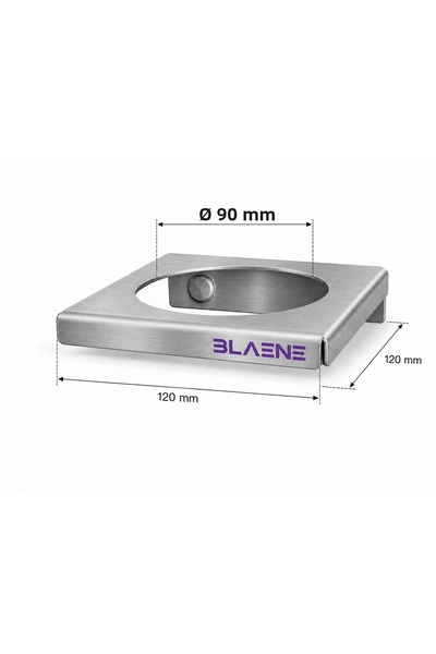 Blaene 304 Stainless Steel Mounting Without Drilling Adhesive and Screw Hair Dryer Hanger İnox- Bth-017