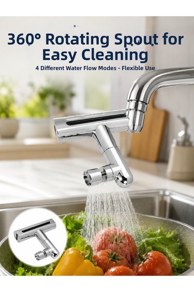 Lisinya 360 °   Returnable Water Flow Head |   4-in-1 Use New Generation -