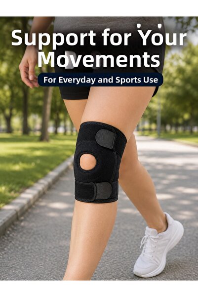 Lisinya Adjustable Patella Knee Brace Flexible Velcro Knee Cap Supporter Shor...