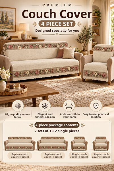 GECE HOME Husă de canapea multifuncțională, modernă, boemă, din catifea, set ...