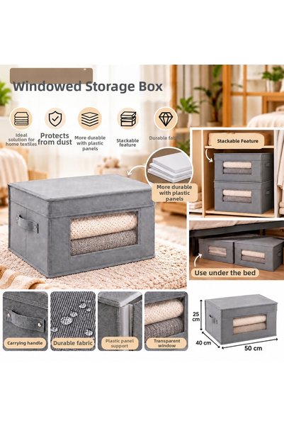 Capital Home Multipurpose Organizer Bag + Storage Box with Transparent Window...
