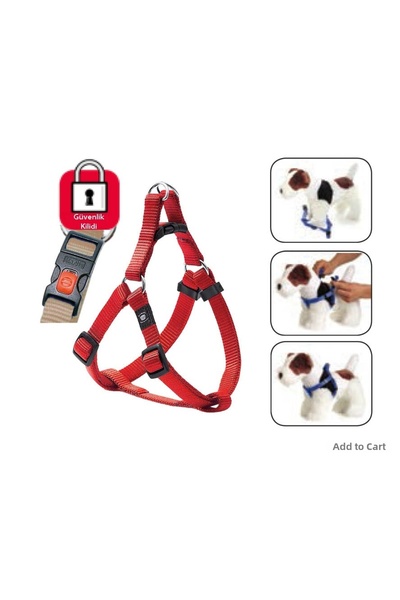 Karlie Spt-Gld Lockable Chest Harness L (225358) 60-90cm Red