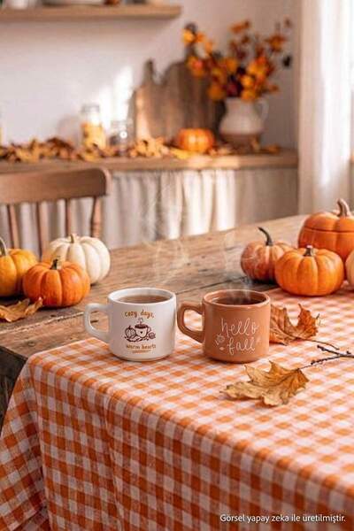 TRENDYOLMİLLA HOME Σετ 2 Φθινοπωρινών Κούπες 8 εκ. - 184 ml TPHAW27UP00009