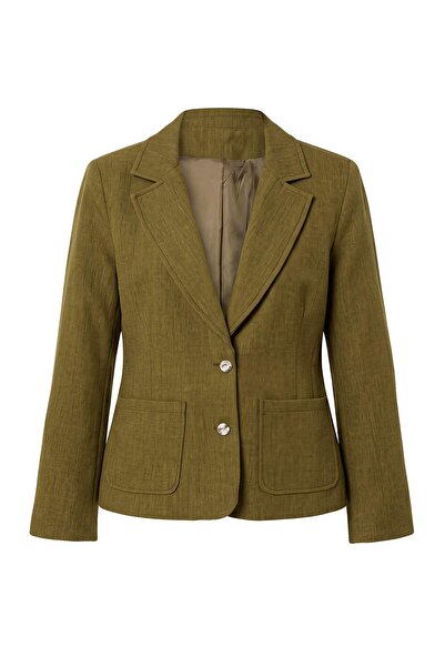 Trendyol Collection Light Khaki Blazer Jacket Twoaw26Bc00007