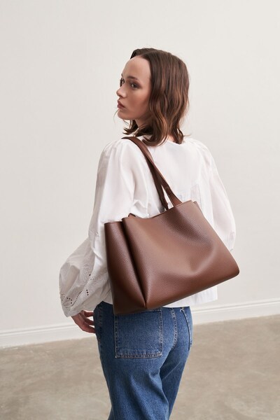 Shule Bags Maxi tote bag - tan