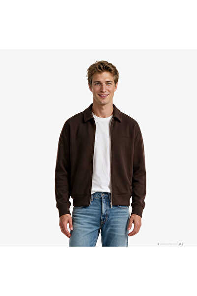 Calvin Klein Logolu Regular Fit Fermuarlı Sweat LV04RG227GTO2 Erkek SWEAT LV0...