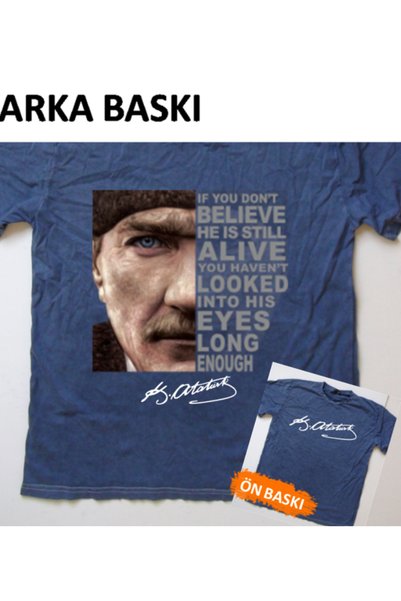 mAddog Atatürk "He Is Still Alive" / Large Print on the Back / Large Size (Relax Fit) 13XL ---- >>Small