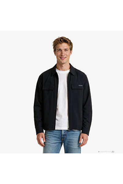 Calvin Klein Tech Nylon Blouson Erkek Siyah Ceket