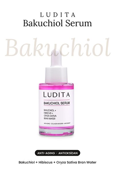 LUDITA Bakuchiol Serum - %3 Niasinamid ve Hyalüronik Asit, Leke ve Kırışıklık...