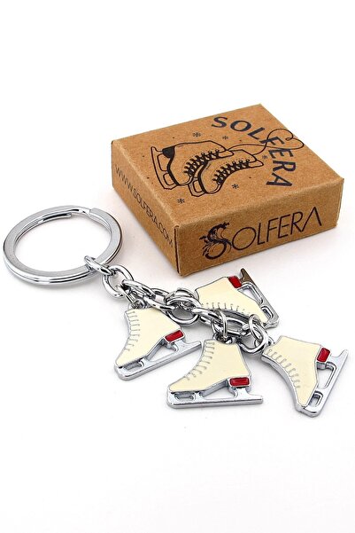 Solfera Ice Skating Shoes Dangle Shiny Metal Key Chain Kc159