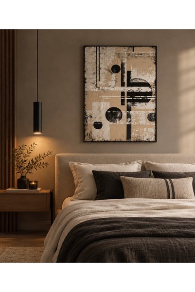 El Yapımı Dokulu Soyut Tablo | Form Series No.01
