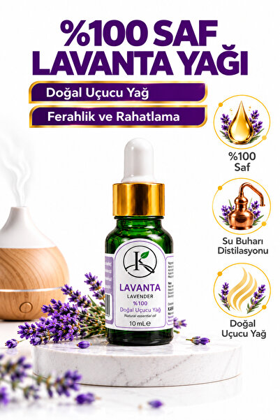 KARUM Lavender Essential Oil Original 100% Pure and Natural with Glass Dropper 10 ml