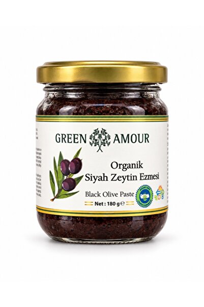 Green Amour Organik Siyah Zeytin Ezmesi Katkısız 180 g