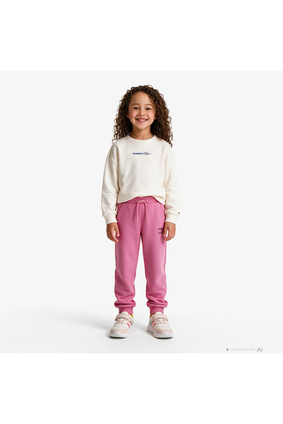 Tommy Hilfiger Rhinestone Çocuk Pembe Eşofman Altı