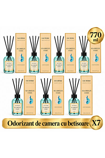 Eau Dubai Set 7x Difuzoare cu Parfum Aromatic pentru Camera, EAU DUBAI, Sea B...