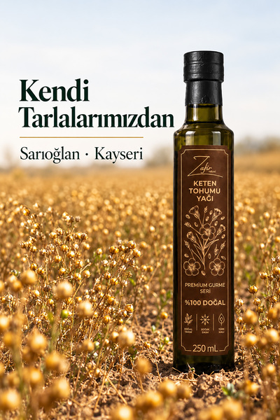 zafirnatural Soğuk Sıkım Keten Tohumu Yağı 250 mL | %53,3 ALA | Analizli