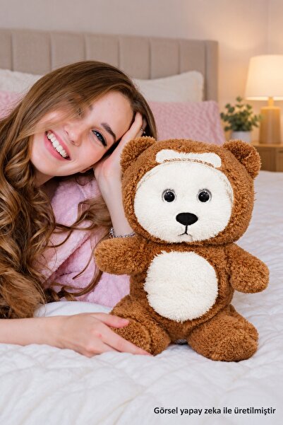 Özgüner Oyuncak Peluş Sevimli Yumuşacık Tasarımıyla Kapşonlu Uykumcuk