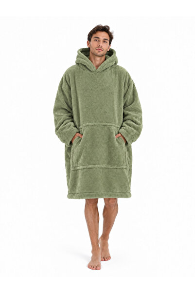 Mulberry Wellsoft Kapşonlu Giyilebilir Tv Battaniyesi Unisex Over Size