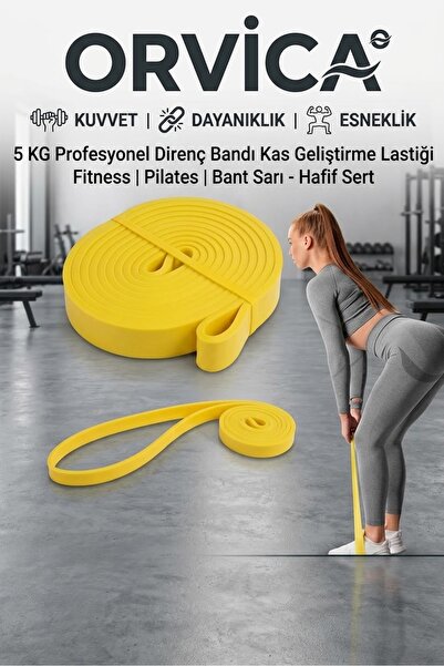 ORVİCA 5 KG Direnç Bandı Kas Geliştirme Lastiği Fitness Pilates Cross Trainin...