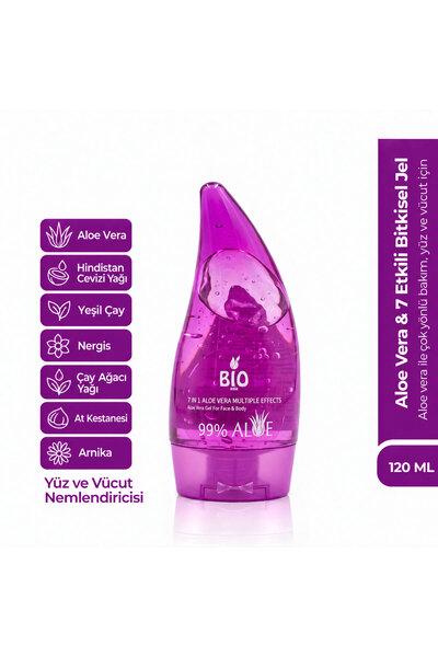 Bio Asia 7 Effective Herbal Gel 120 ml – Aloe Vera & Green Tea & Tea Tree Oil