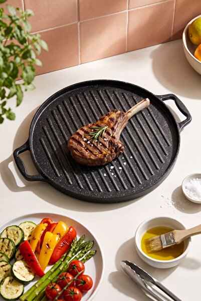 ACAR Diamante Cast Reversible Grill - Gozleme Pan - 34 cm