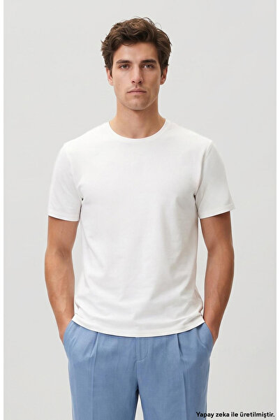 Network N-Tech Kırık Beyaz Basic T-shirt