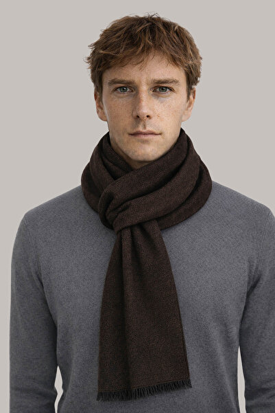 Hatemoğlu Brown Double Sided Scarf