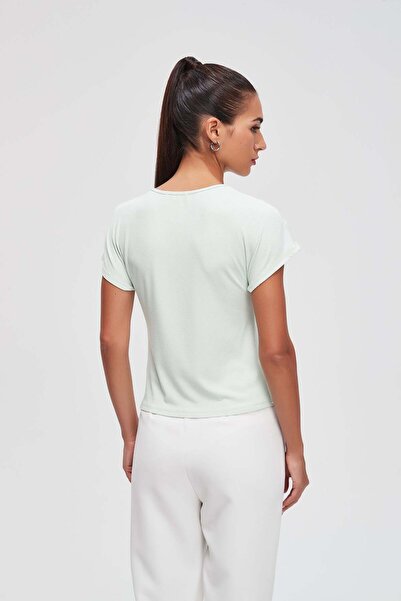 Livia Solid Half-Sleeve Top