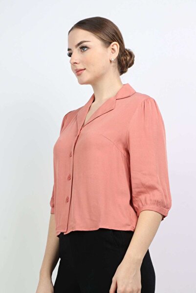 Nichii Women's 3/4 Sleeve Blouse with Front Buttons
