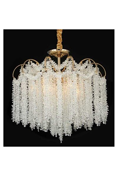 LightPlanet Candelabru modern din metal auriu și sticlă, 5 x E14, 50 x 80 x 5...