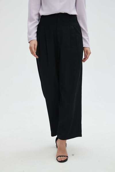 mica Solid High-Waist Pants
