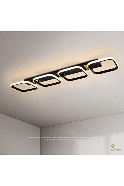 LightPlanet Plafonieră LED dimabilă, cu WiFi și telecomandă, 90 cm, alb