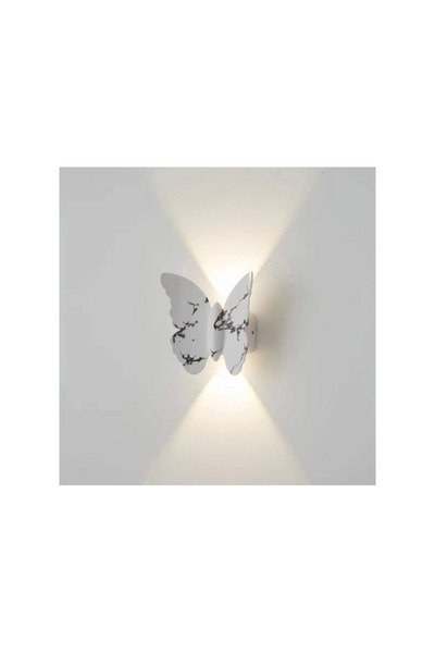 LightPlanet Aplică LED exterior fluture, Ø15 cm, alb