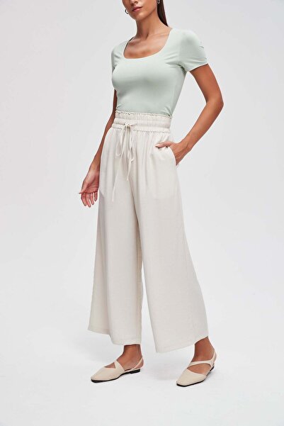 Livia Solid Wide-Leg Pants