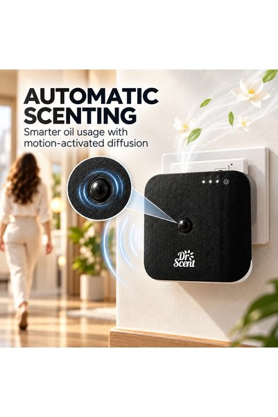 Dr Scent D. Scent the Room with the New Wall-Mounted Device, Silver and Black. |   Aroma Diffuser and Scent Machine