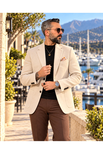 higo Men's Riviera Prestige Slim Fit Blazer Jacket