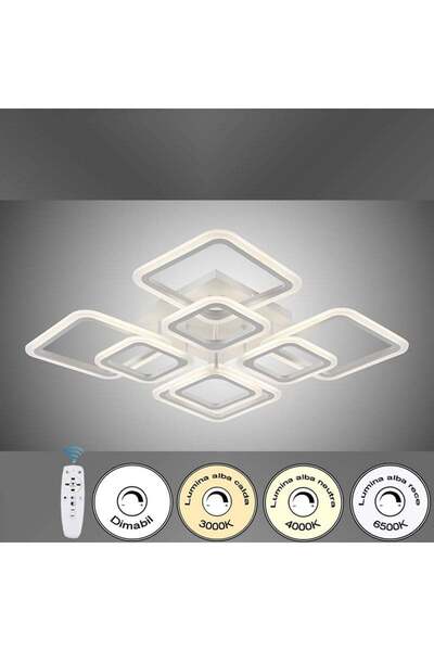 LightPlanet Plafonieră LED dimabilă, cu WiFi și telecomandă, Ø62 cm, alb