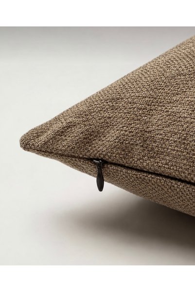 AYSA HOME DECOR Noma Rectangular Khaki Cushion Cover (35 X 55cm)