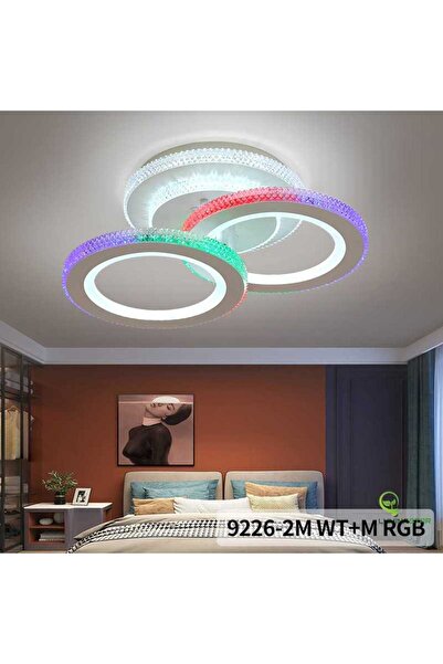 LightPlanet Lustră pendul LED dimabilă, cu WiFi și telecomandă, 41 cm, alb / RGB