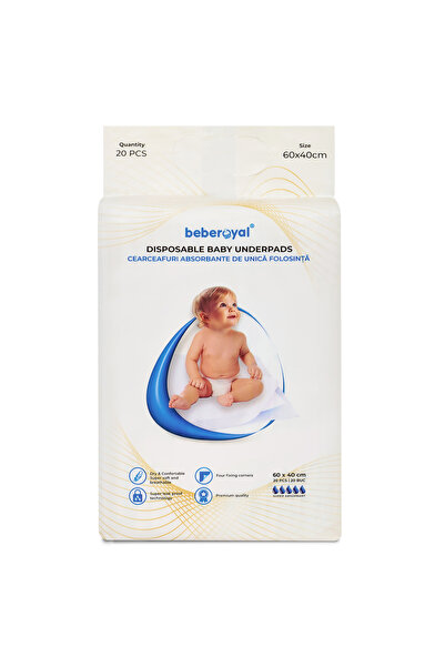 Beberoyal Aleze Absorbante cu fixare autoadeziva 60x40cm, 20 Buc,Impermeabile...